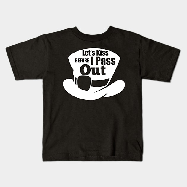 Let's kiss before i pass out (white) Kids T-Shirt by nektarinchen